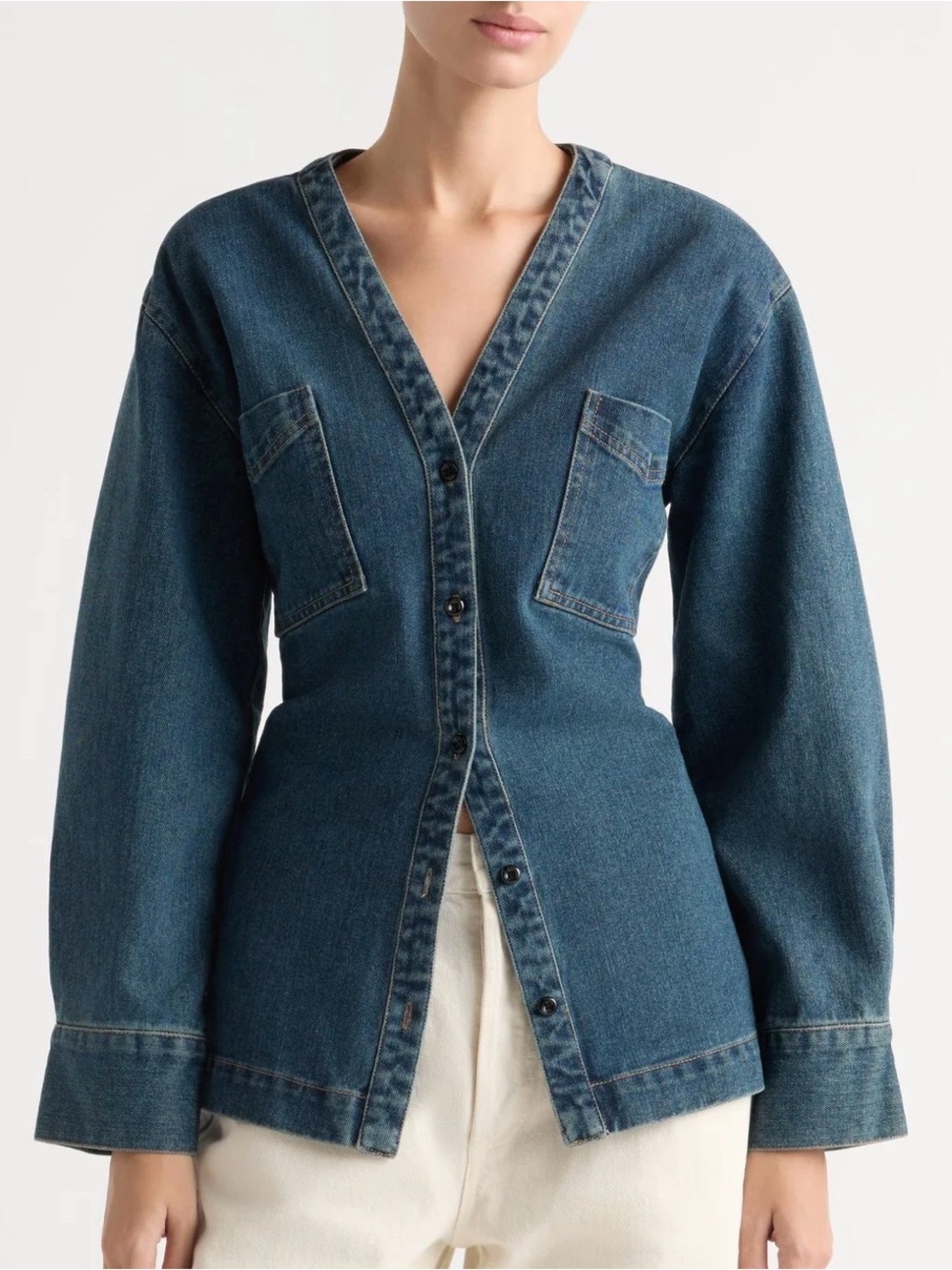 Modern Citizen Emmett Cinch-Waist Denim Jacket - Small